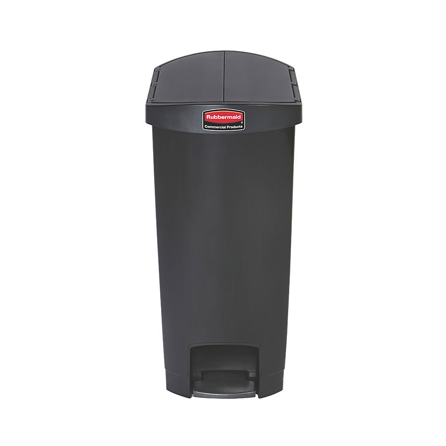 Slim Step-On Bin End Step 50 ltr Black 1 Slim Step-On Bin End Step 50 ltr Black