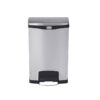 Slim Step-On Bin F/Step S/S 50Ltr Dual Liner