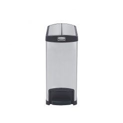 Slim Step-On Bin End Step S/S 30 ltr Black Trim