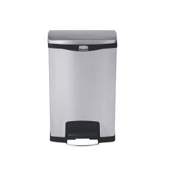 Slim Step-On Bin F/Step S/S 50ltr Black Trim