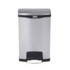Slim Step-On Bin F/Step S/S 90ltr Black Trim