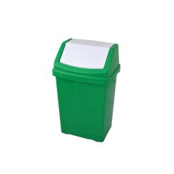 50l Plastic Swing Top Bin Green