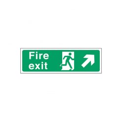 Fire Exit Right Up Arrow Sign