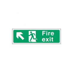 Fire Exit Left Up Arrow Sign
