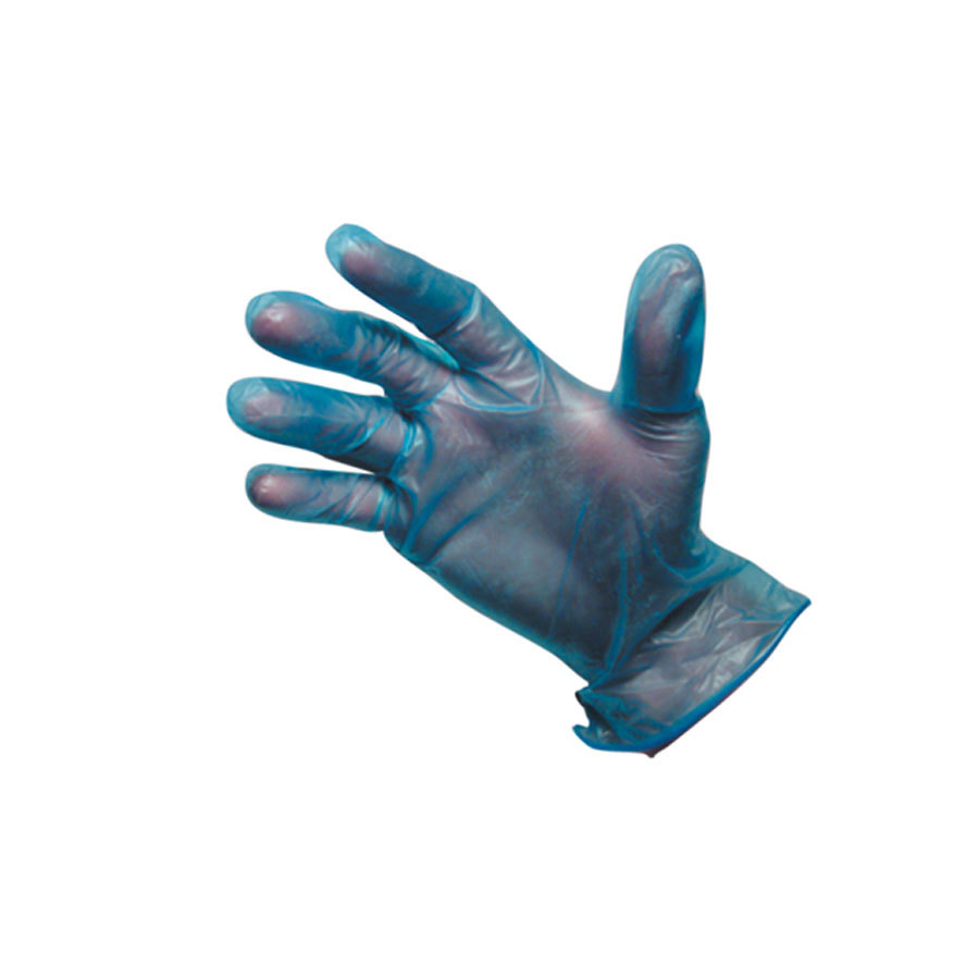 Powder Free Blue Vinyl Gloves Large; Box Of 100 Pro Catering Equipment
