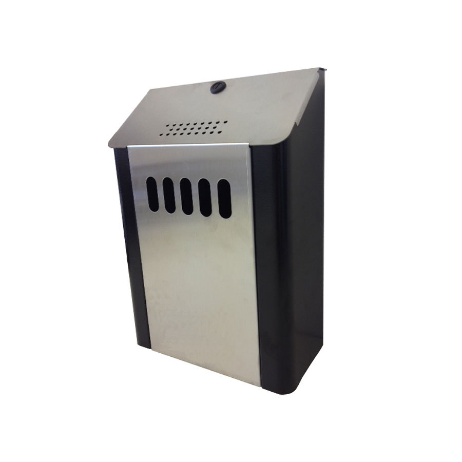 Wall Mounted Cigarette Bin - Black 1 Wall Mounted Cigarette Bin - Black
