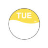 Daymark label Tuesday Permanent Round 1.9cm
