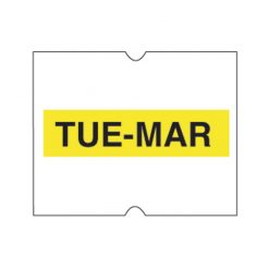 Daymark Date Gun label Tuesday Permanent 2 Line