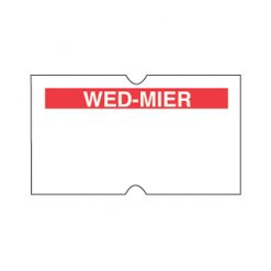 Date Gun label Wednesday Permanent 1 Line