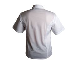 Coolback Press Stud Jacket (Short Sleeve) White L