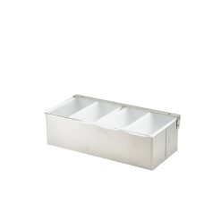 GenWare 4 Part Stainless Steel Condiment Holder