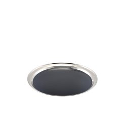 Non Slip Stainless Steel Round Tray 12"