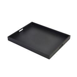 Solid Black Butlers Tray 53.5 x 42.5 x 4.5cm