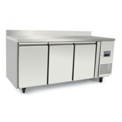 Arctica Heavy Duty Refrigerated Preparation Counter with Upstand - 3 Door