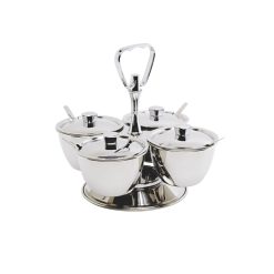 GenWare Stainless Steel Revolving Relish Server 4-Way