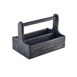 Black Wooden Table Caddy