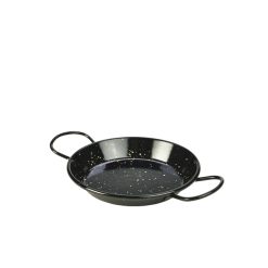 Black Enamel Miniature Paella Pan 15cm