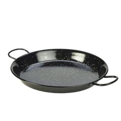 Black Enamel Paella Pan 30cm