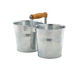 Galvanised Steel Combi Serving Buckets 12cm Dia