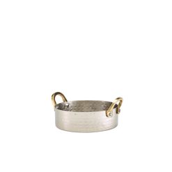 Mini Hammered Stainless Steel Casserole Dish 12 x 3.5cm