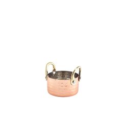 Mini Hammered Copper Casserole Dish 7.5 x 4cm