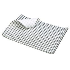 Greaseproof Paper Black Gingham Print 35 x 25cm