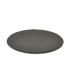 Genware Natural Edge Slate Platter 30cm Round