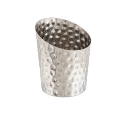 Hammered Stainless Steel Angled Cone 9.5 x 11.6cm (Dia x H)