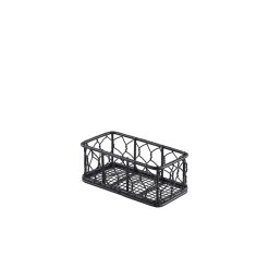 Genware Rectangular Black Wire Basket 14 x 7 x 5.5cm