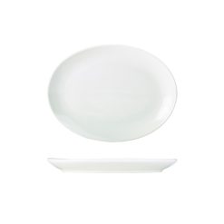 Genware Porcelain Oval Plate 25.4cm/ 10"
