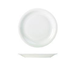 Genware Porcelain Narrow Rim Plate 22cm/ 8.5"