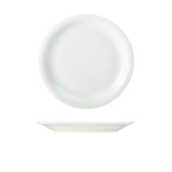 Genware Porcelain Narrow Rim Plate 24cm/ 9.25"