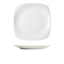 Genware Porcelain Rounded Square Plate 27cm/ 10.5"
