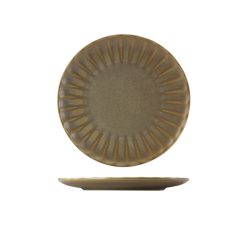 Terra Porcelain Matt Grey Scalloped Coupe Plate 23.4cm