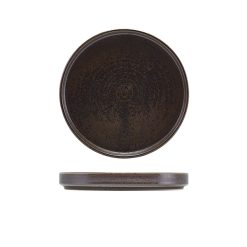 Terra Porcelain Black Low Presentation Plate 18cm