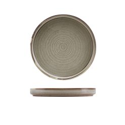 Terra Porcelain Grey Low Presentation Plate 18cm