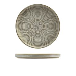 Terra Porcelain Matt Grey Low Presentation Plate 25cm