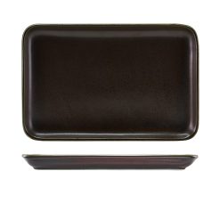 Terra Porcelain Black Rectangular Platter 30 x 20cm