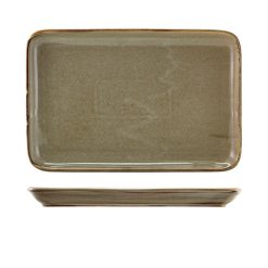 Terra Porcelain Grey Rectangular Platter 30 x 20cm
