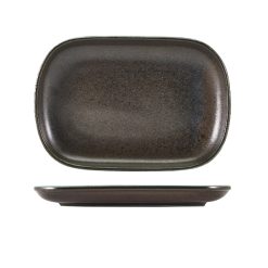 Terra Porcelain Black Rectangular Plate 24 x 16.5cm