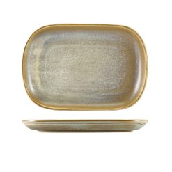 Terra Porcelain Matt Grey Rectangular Plate 24 x 16.5cm