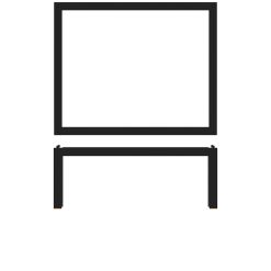 Black Luxor Metal GN 1/2 Riser 32.5 x 26.5 x 12cm