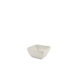 White Melamine Curved Square Bowl 10.5cm
