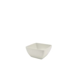 White Melamine Curved Square Bowl 12.5cm