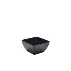 Black Melamine Curved Square Bowl 19cm