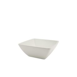 White Melamine Curved Square Bowl 26.2cm