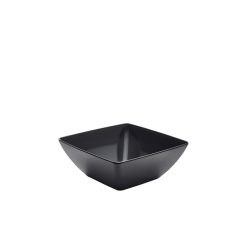 Black Melamine Curved Square Bowl 26.2cm