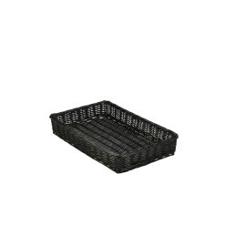 Wicker Display Basket Black 46X30X8cm