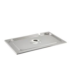 St/St Gastronorm Pan Notched Lid 1/1