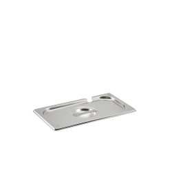St/St Gastronorm Pan Notched Lid 1/3